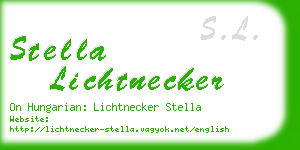 stella lichtnecker business card